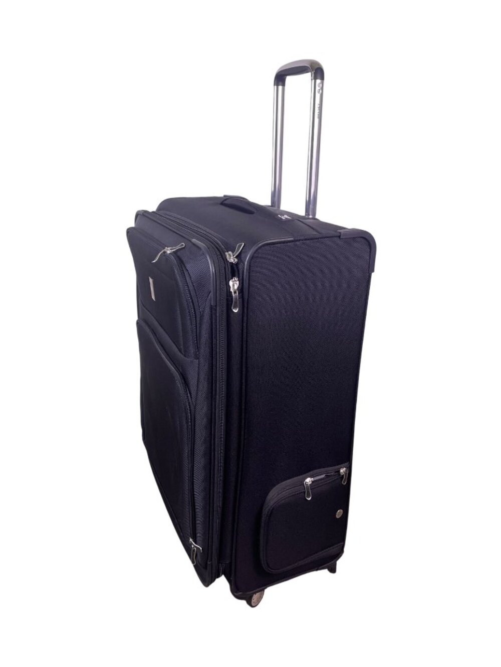 Delsey Unisex Black Expandable Spinner Wheels Rolling Travel Suitcase  Luggage - Picture 2 of 12